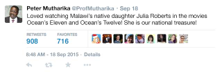 Illustration for article titled Bold Move: Malawi Just Called Julia Roberts Their National Treasure